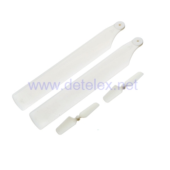 XK-K100 falcon helicopter parts main blades + tail blade (white) - Click Image to Close
